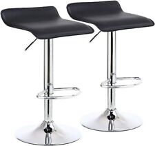 Used, KKTONER 2 x Square Bar Stools PU Leather Swivel Adjustable for sale  Shipping to South Africa