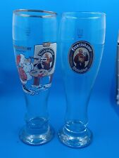 1 Rare 0.5 L Franziskaner Weissbier Glasses - Christmas/Holiday - Santa & 1 Regu for sale  Shipping to South Africa