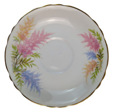 Crownford Astilbe English Bone China 6" Saucer Pink Purple Peach VTG EXC for sale  Shipping to South Africa