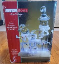 RARO Living Home cubo de gelo acrílico iluminado boneco de neve figuras familiares Natal comprar usado  Enviando para Brazil