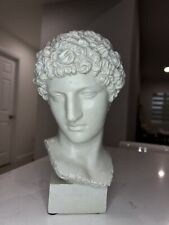 White Greek Gods Hermes Bust Art Sculpture by Toscano Crispus Vintage Mithology for sale  Shipping to South Africa