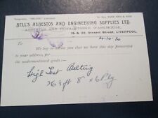 Bell asbestos engineering for sale  MABLETHORPE