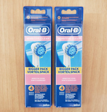 8 peças cabeças de escova de dentes Oral-B Sensitive Clean substituição EUA 2x4 pacotes comprar usado  Enviando para Brazil