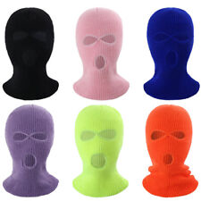 Novo 3 furos máscara de esqui facial completa boné de inverno capuz balaclava gorro chapéu tático quente comprar usado  Enviando para Brazil