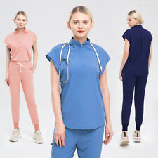 Women Scrub Sets Stretch Jogger Drawstring Pants Nurse Uniform Medical Workware for sale  Shipping to South Africa