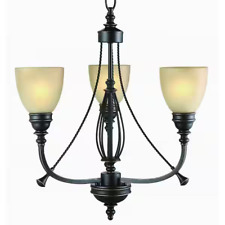 3 light chandelier w shades for sale  Atlanta