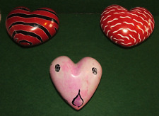 Painted heart shaped for sale  SPALDING