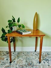 Used, Danish Vintage 60's Coffee Side Table Teak Plant Stand Poul Hundevad On Castors  for sale  Shipping to South Africa