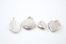 Used, Sterling Silver Locket Pendants Heart Scrolling Foliate x 4 (14g) for sale  Shipping to South Africa