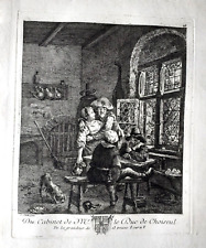 18thC ETCHING by BALTHASAR DUNKER after  JAN STEEN - Choiseul Collection for sale  Shipping to South Africa