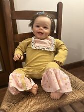 Boneca bebê vinil renascida cabelo castanho realista, usado comprar usado  Enviando para Brazil