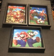 Lote Mario 3D Picture Art Wall Nintendo holograma emoldurado quarto Donkey Kong comprar usado  Enviando para Brazil