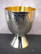 Belo cálice banhado a prata com Cristo e 12 apóstolos (CU168) comprar usado  Enviando para Brazil