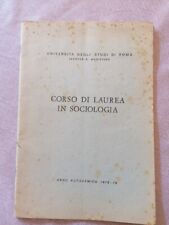 Corso laurea sociologia usato  Perugia