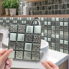 10 pegatinas de mosaico para palo baño cocina hogar calcomanía de pared autoadhesiva segunda mano  Embacar hacia Mexico