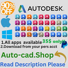 Autodesk🔹AutoCAD🔹Revit+37app🔹🔰2024🔰2025🔹2 years sub🔹test first then pay🔰, used for sale  Shipping to South Africa