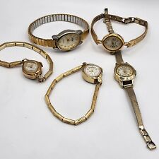 Lote de 5 relógios femininos vintage tom dourado Westclox Timex LTD  comprar usado  Enviando para Brazil