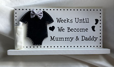 Baby countdown chalkboard for sale  Shipping to Ireland