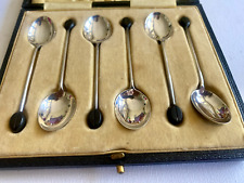silver coffee bean spoons for sale  LONDON
