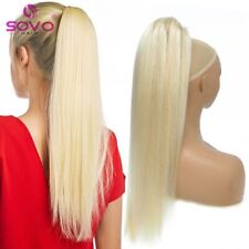 Drawstring Ponytail Straight Highlight Human Hair Extensions Clip In Hairpiece for sale  Shipping to South Africa
