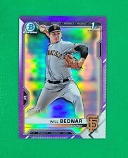 Will Bednar 1st 2021 Bowman Draft Chrome Purple REFRACTOR /250 - Giants , used for sale  Shipping to South Africa