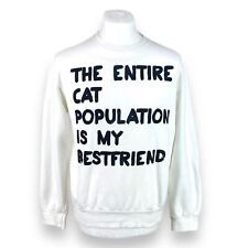 Cat sweatshirt white for sale  OSSETT