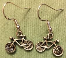 Bicycle earrings pewter for sale  Goleta