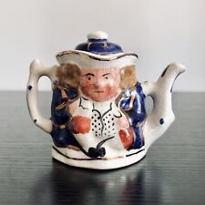 Antique Double Sided Mini Toby Teapot - Decorative - Staffordshire Ware c.1900’s for sale  Shipping to South Africa