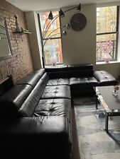 black leather sectional couch for sale  New York