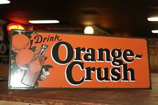 DRINK ORANGE CRUSH SODA POP  EMBOSSED METAL SIGN BOTTLE GENERAL STORE GAS OIL 66 for sale  Shipping to South Africa