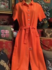 STUNNING LADIES ORANGE JUMPSUIT/BOILER SUIT, SIZE 14,BY COLLECTION, POCKETS/BELT for sale  Shipping to South Africa