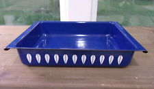 Vintage Cathrineholm Blue Lotus Enamel Lasagna Pan Casserole, used for sale  Shipping to South Africa