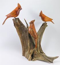 Vintage John Cowden Woodcarvers Tennessee Arte Folclórica 3 Pássaros Cardinais em Madeira Derivada comprar usado  Enviando para Brazil