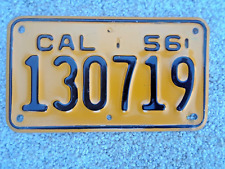 1956 calif motorcycle plate for sale  Ventura