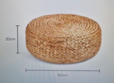 Used, BTFY Pouffe Footstool Water Hyacinth Round Foot Rest Woven Boho Natural 4000550 for sale  Shipping to South Africa