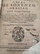 Usado, OBRAS DE LORENZO GRACIAN AÑO 1668 comprar usado  Enviando para Brazil