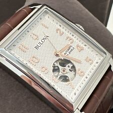 Usado, Relógio masculino Bulova Sutton automático prata mostrador branco 96A268 comprar usado  Enviando para Brazil