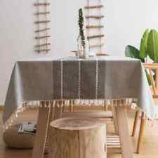 Toalha de mesa retangular de linho algodão decoração de toalha de mesa mapa de cozinha comprar usado  Enviando para Brazil