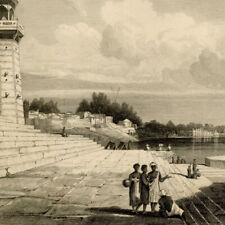 India View Varanasi - Grabado Original Xixth segunda mano  Embacar hacia Argentina