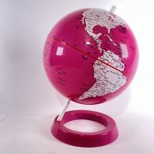 Desk Spinning on Axis World Globe Pink Decorative Decor Tabletop 11" for sale  Shipping to South Africa