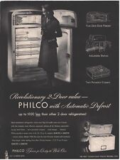 Philco 1952 refrigerador de 2 puertas descongelación automática anuncio impreso de revista segunda mano  Embacar hacia Argentina