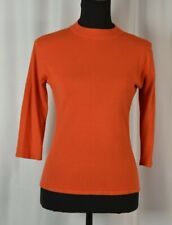 Jacques Le Sueuer Women's 3/4 Sleeve Pullover Sweater Size M/L Orange Hand Knit for sale  Shipping to South Africa
