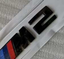 ///M M2 Letter Badge Emblem Adhesive Sticker TRUNK Black For BMW 2 M2 for sale  Shipping to South Africa