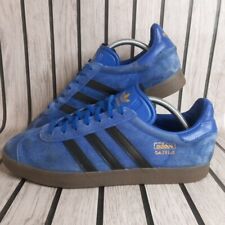 Adidas Originals Gazelle Suede Royal Blue Black Gold GY3128 U.K. Size Mens 10 for sale  Shipping to South Africa