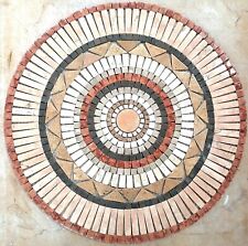Rosone Rosoni 90cm Mosaico Marmo Su Rete mosaici tavolino pavimento piastrelle , usato usato  Chiampo