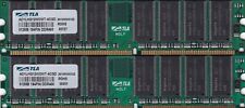KIT DE MEMÓRIA RAM 1GB 2x512MB PC-3200 DDR-400 ATLA AD1LHG12WOWT-4CGD DDR1 Desktop comprar usado  Enviando para Brazil