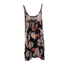 Vestido feminino ROXY floral médio preto rosa *A comprar usado  Enviando para Brazil
