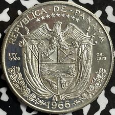 Lote de 1 Balboa 1966 Panamá #D6929 ¡moneda de plata grande! ¡Prueba! Líneas de cabello segunda mano  Embacar hacia Argentina