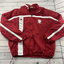 Jaqueta corta-vento vintage Adidas Regis jesuit zíper completo equipe masculina grande vermelha comprar usado  Enviando para Brazil