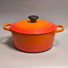 Le Creuset France #24 Orange Enameled Cast Iron Dutch Oven With Lid for sale  Shipping to South Africa